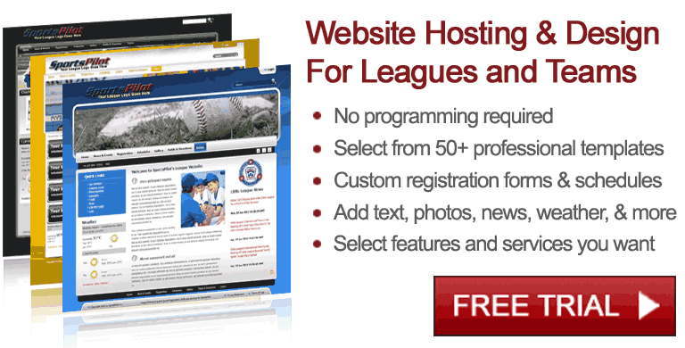 Sports websites for leagues and teams